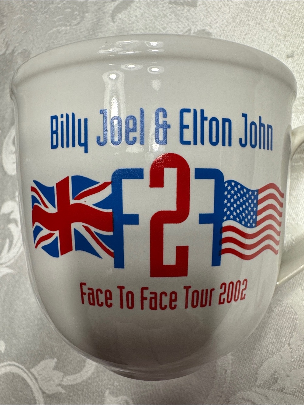 Billy Joel & Elton John “ Face to Face Tour 2002”  12 oz. coffee cup.